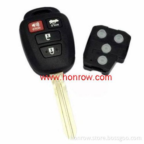 Competitive price Toyota camry 3+1 button remote key with 315MHZ (FCC ID is FCC:HYQ12BEL)